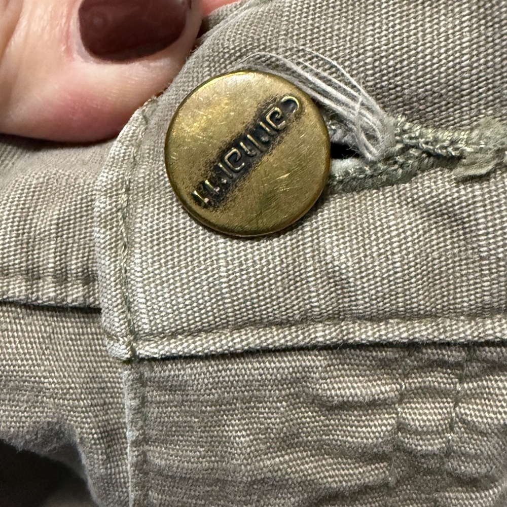 Carhartt Men's Beige Military Drab Cargo Ripstop Shorts Sz 32 Relaxed Fit - Picture 14 of 15